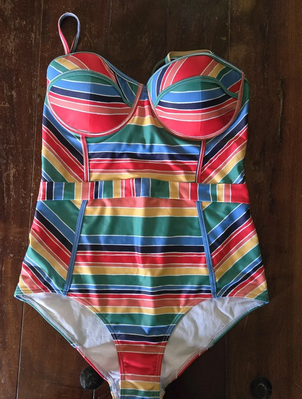 Modcloth The Pippa One-Piece Swimsuit size XL rainbow